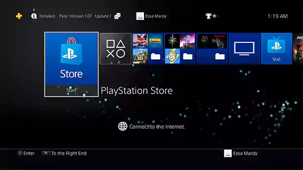 Play Store of PS4