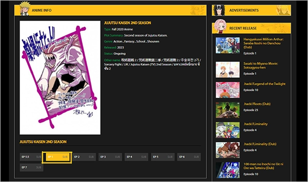 Gogo-anime Homepage