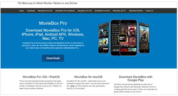 MovieBox Homepage