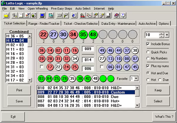 lottery number software