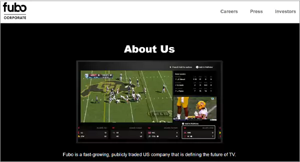 Fubo Corporate Homepage