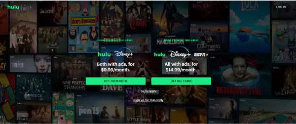 Hulu TV Homepage