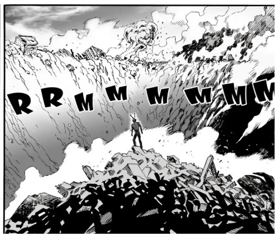 A scene from One Punch Man maanga