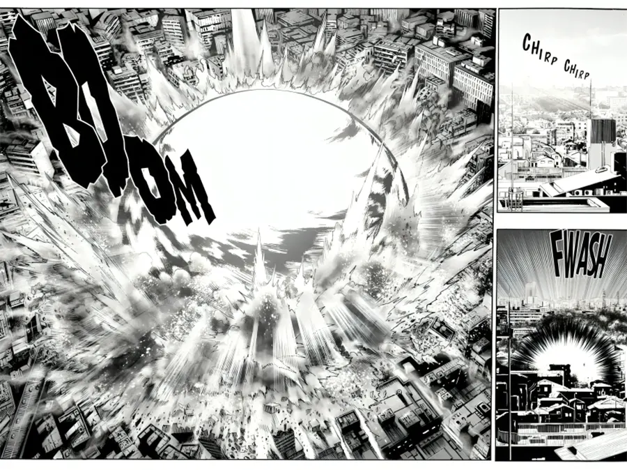 A scene from One Punch Man manga