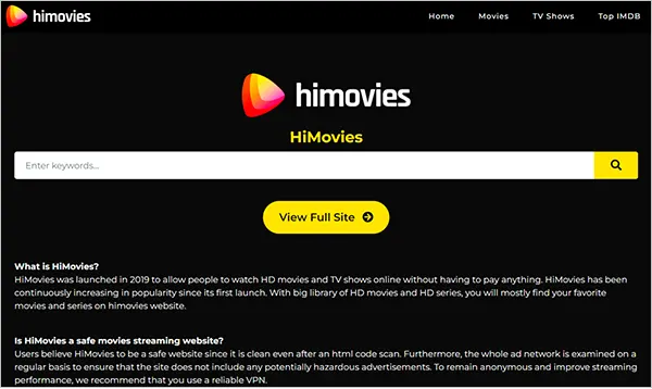 Himovies Homepages