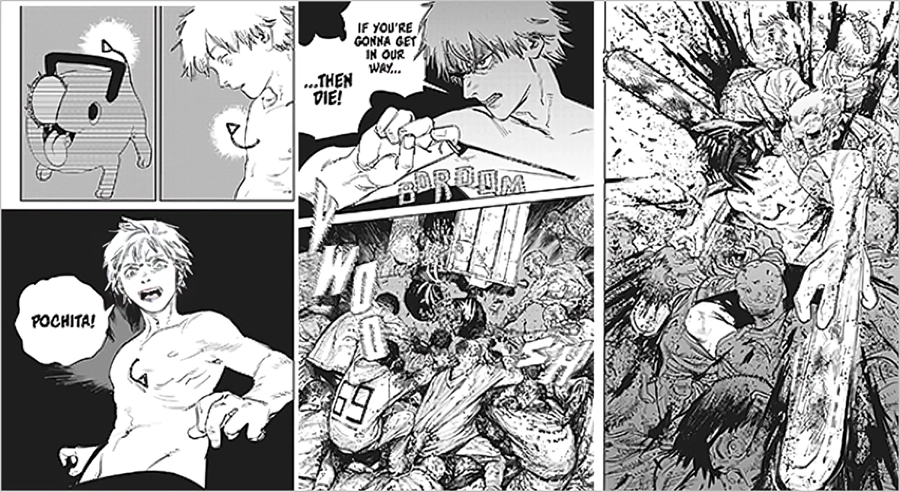 denji becomes the chainsaw man and kills the zombie devill